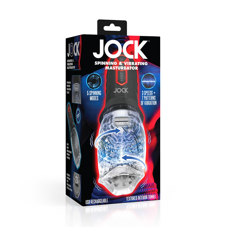 JOCK SPINNING & VIBRATING MASTURBATOR