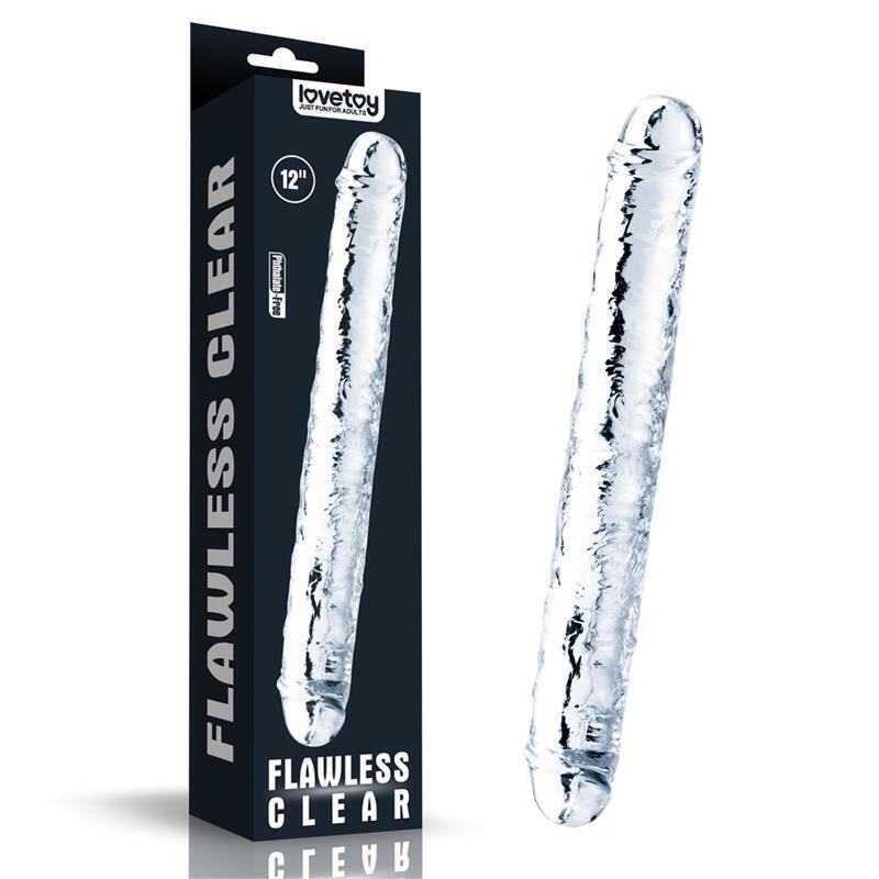 DILDO DOBLE LOVETOY FLAWLESS CLEAR (TRANSPARENTE)